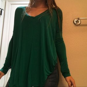 seafoam green long sleeve piko shirt